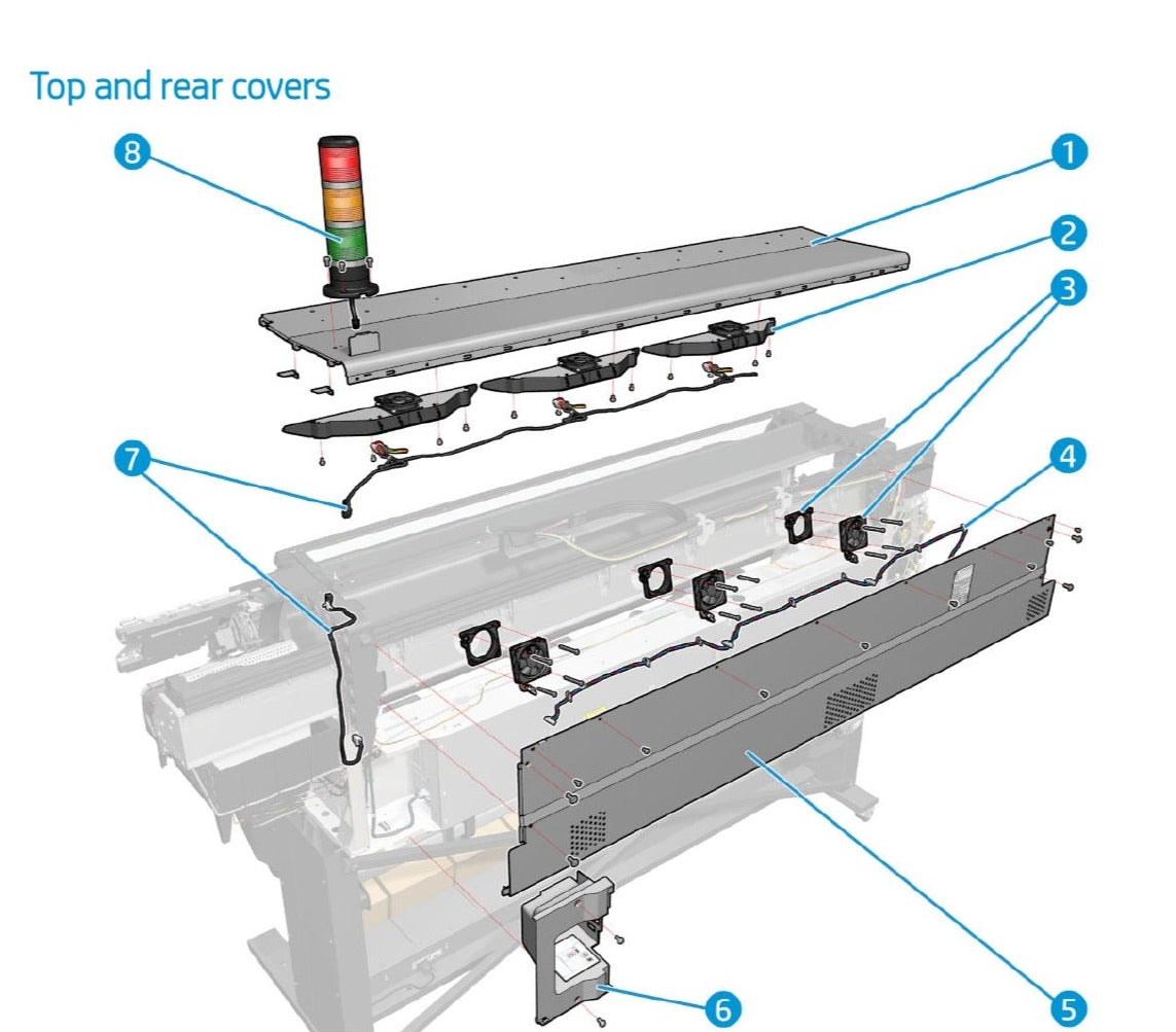 Conjunto de ventilador Printzone Storm para HP Latex serie 560 (M0E29-67007)
