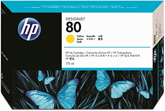EN OFERTA - Cartucho de tinta amarilla HP 80 de 175 ml para HP DesignJet 1050C/1055CM - C4873A