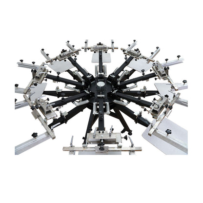 8 Color 8 Station Manual Screen Printing Press, with Micro Registration