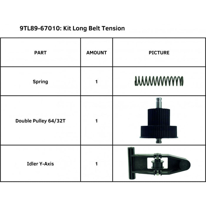 Kit de tensión de correa larga SummaCut para la serie Summa S One (9TL89-67010)