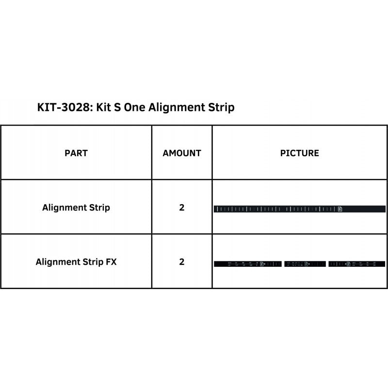 Tira de alineación del kit Summa para la serie Summa S One (KIT-3028)