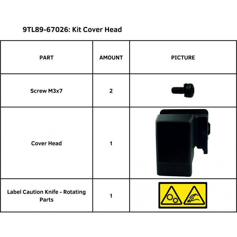 Kit de cubierta de cabezal SummaCut para la serie Summa S One (9TL89-67026)