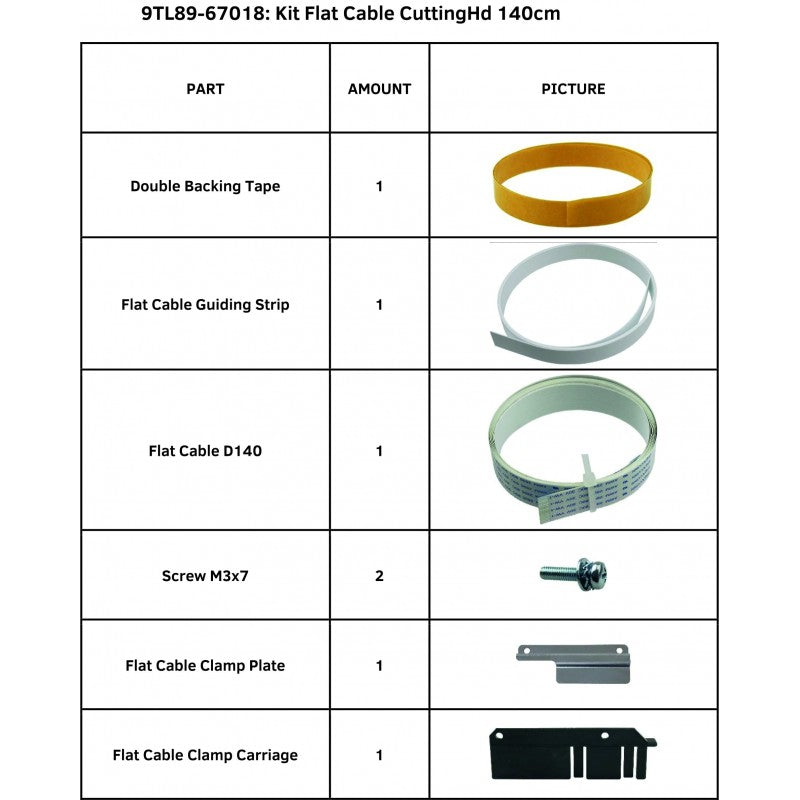 Kit SummaCut: cabezal de corte de cable plano de 140 cm para la serie Summa S One D140(FX) (9TL89-67018)