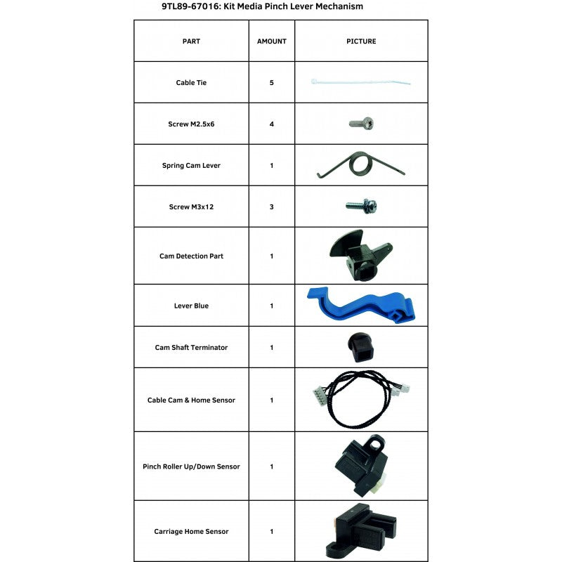 Mecanismo de palanca de presión del kit SummaCut para la serie Summa S One (9TL89-67016)