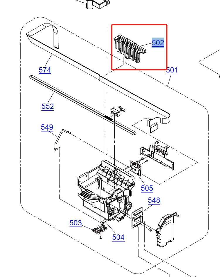 Soporte y conector EPSON L1300 ET-14000, CSIC - 1509557