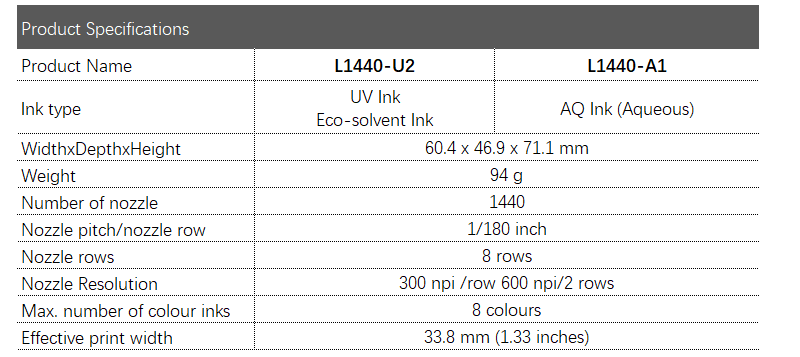 Cabezal de impresión EPSON L1440-U2 L1440-A1 DX7 - FA45002