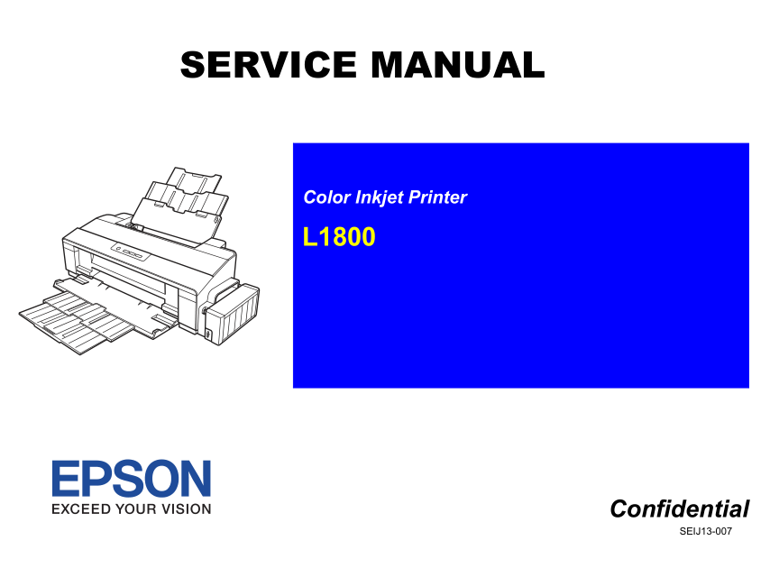 Manual de servicio de la EPSON L1800