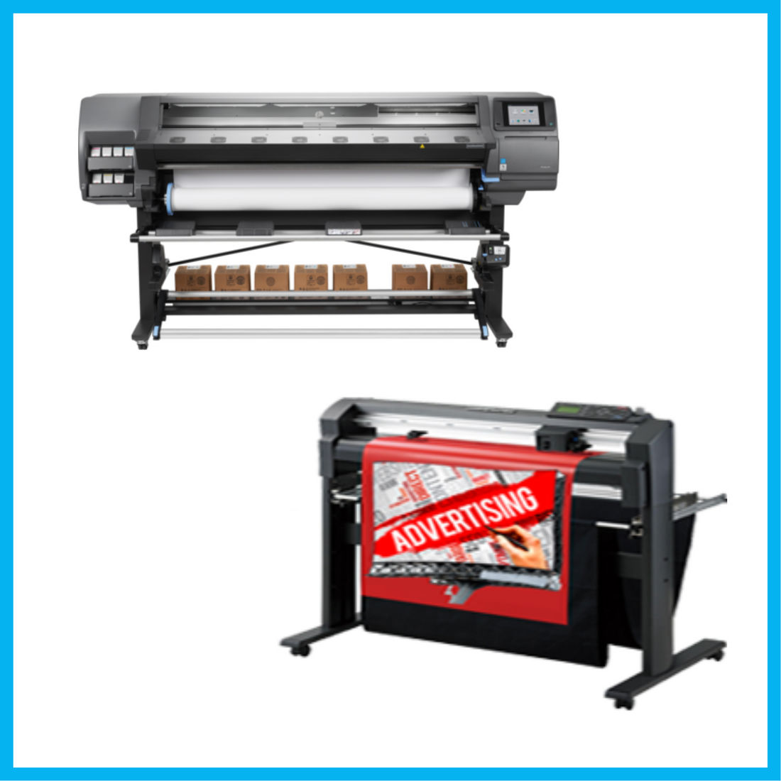 PAQUETE - Impresora HP Latex 370 de 64&quot; - Reacondicionada (90 días, 1, 2, 3 o 4 años de garantía) + Plotter de corte de vinilo Graphtec FC8000-160 de 64&quot; - Reacondicionado (90 días, 1, 2, 3 o 4 años de garantía) 