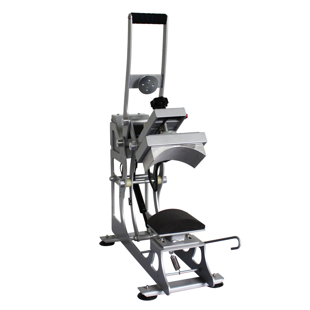 Máquina de prensado térmico de etiquetas y tapas con apertura automática 2 en 1