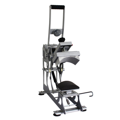 Máquina de prensado térmico de etiquetas y tapas con apertura automática 2 en 1