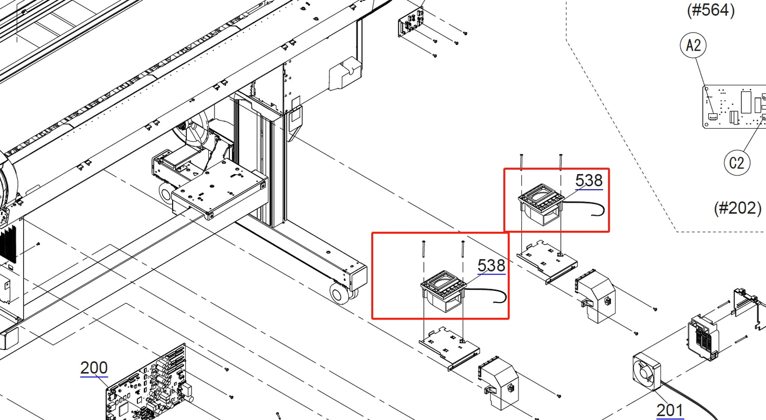 Ventilador de succión EPSON - B7000 P10000 P20000 R5000 / S30600 S50600 S70600 F10000 - 2139052