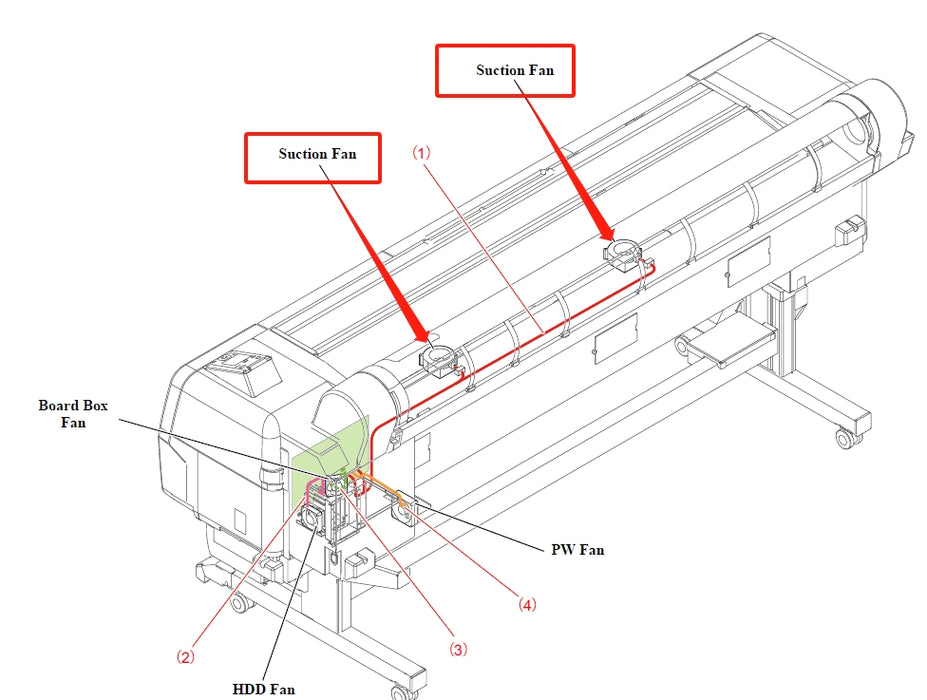 Ventilador de succión EPSON - B7000 P10000 P20000 R5000 / S30600 S50600 S70600 F10000 - 2139052