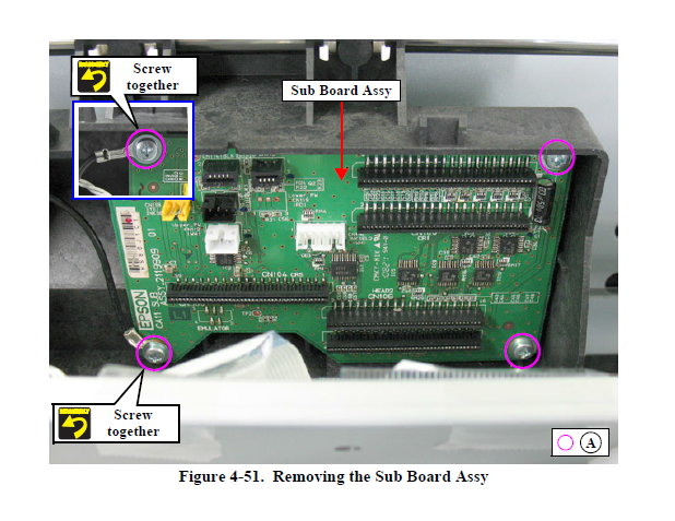 Conjunto de subplaca EPSON SC-P6000, P7000, P8000, P9000/P6070, P7070, P8070, P9070 (placa CR) - 2168574