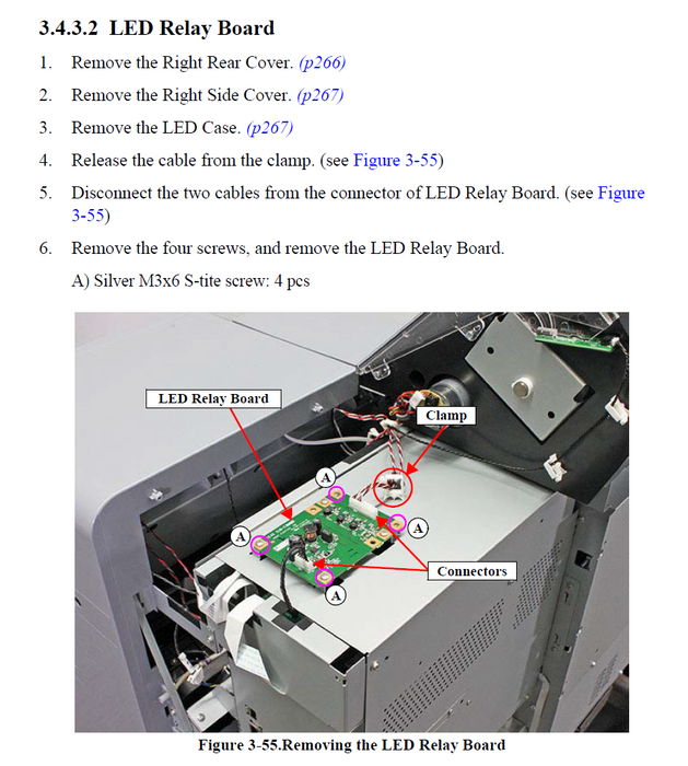 Placa de relés LED EPSON SC-S40600 S60600 S80600 / P7500 P9500 B9000 / F9300 F9400 F10000 R5000 - 2175354