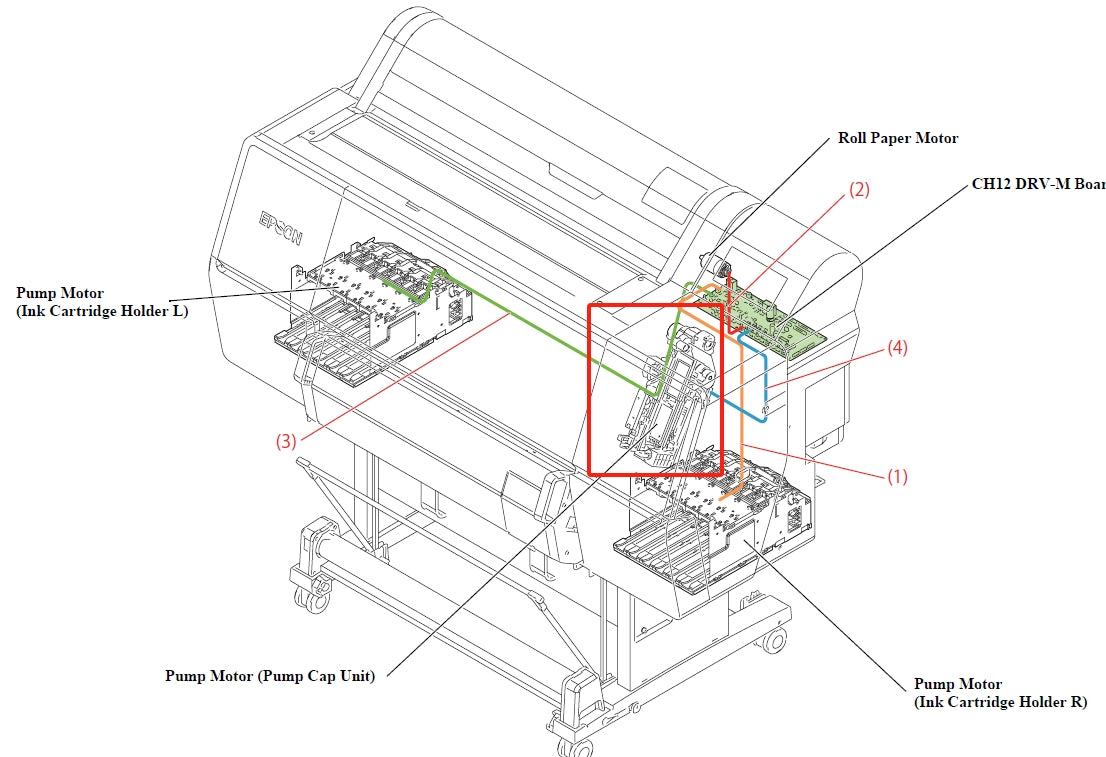EPSON SureColor P7500 P7550 P7570 / P9500 P9550 P9570 CONJUNTO DE TAPA DE BOMBA / Unidad de limpieza - 1917861 / 1879158