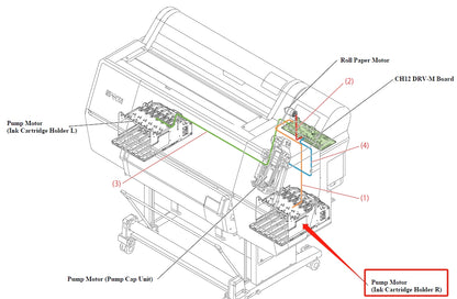Soporte de tinta EPSON SureColor P7500 P7550 P7570 / P9500 P9550 P9570 (DERECHO) - 1821508