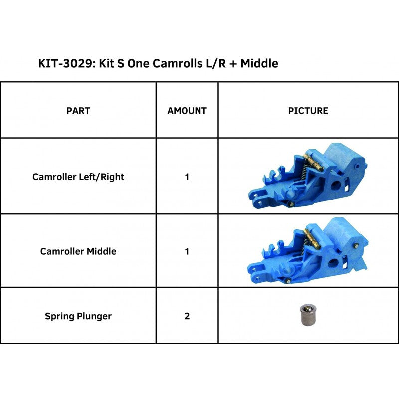 Rodillos de leva S One I/D + Central (KIT-3029) 