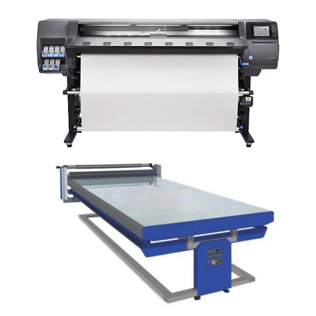 BUNDLE - HP Latex 360 64" Printer - Refurbished (90 Days, 1, 2, 3 or 4 Years Warranty) + 67in x 126in Flatbed Hot and Cold Laminator for Rigid &amp; Flex Media - New