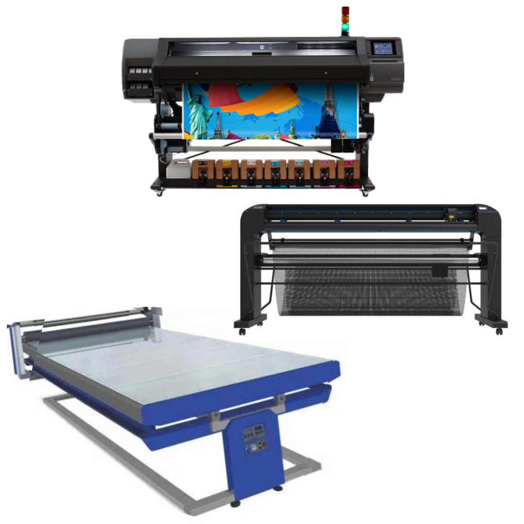COMPLETE SOLUTION - HP Latex 570 64" Wide Format - Refurbished (1 Year Warranty) + Summa S Class 3 D160 62" Vinyl Cutter + 67in x 126in Flatbed Hot and Cold Laminator for Rigid &amp; Flex Media