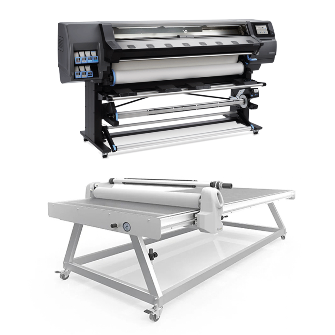 BUNDLE - HP Latex 365 64" Printer - Refurbished (1 Year Warranty) + 51" x 98" Flatbed Lamination Table for All Size Prints - New
