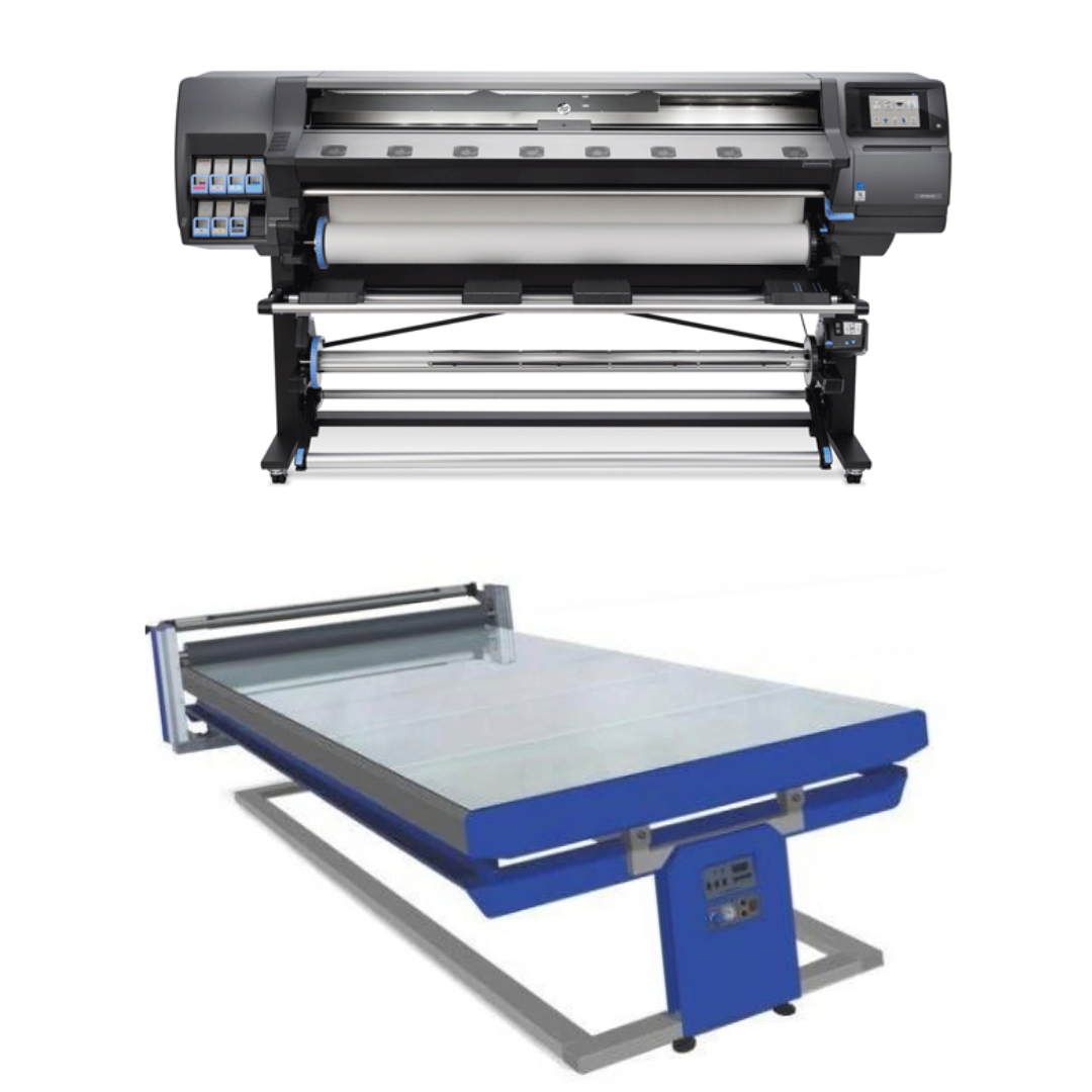 BUNDLE - HP Latex 365 64" Printer - Refurbished (90 Days, 1, 2, 3 or 4 Y/Warranty) + 67in x 126in Flatbed Hot and Cold Laminator for Rigid &amp; Flex Media - New