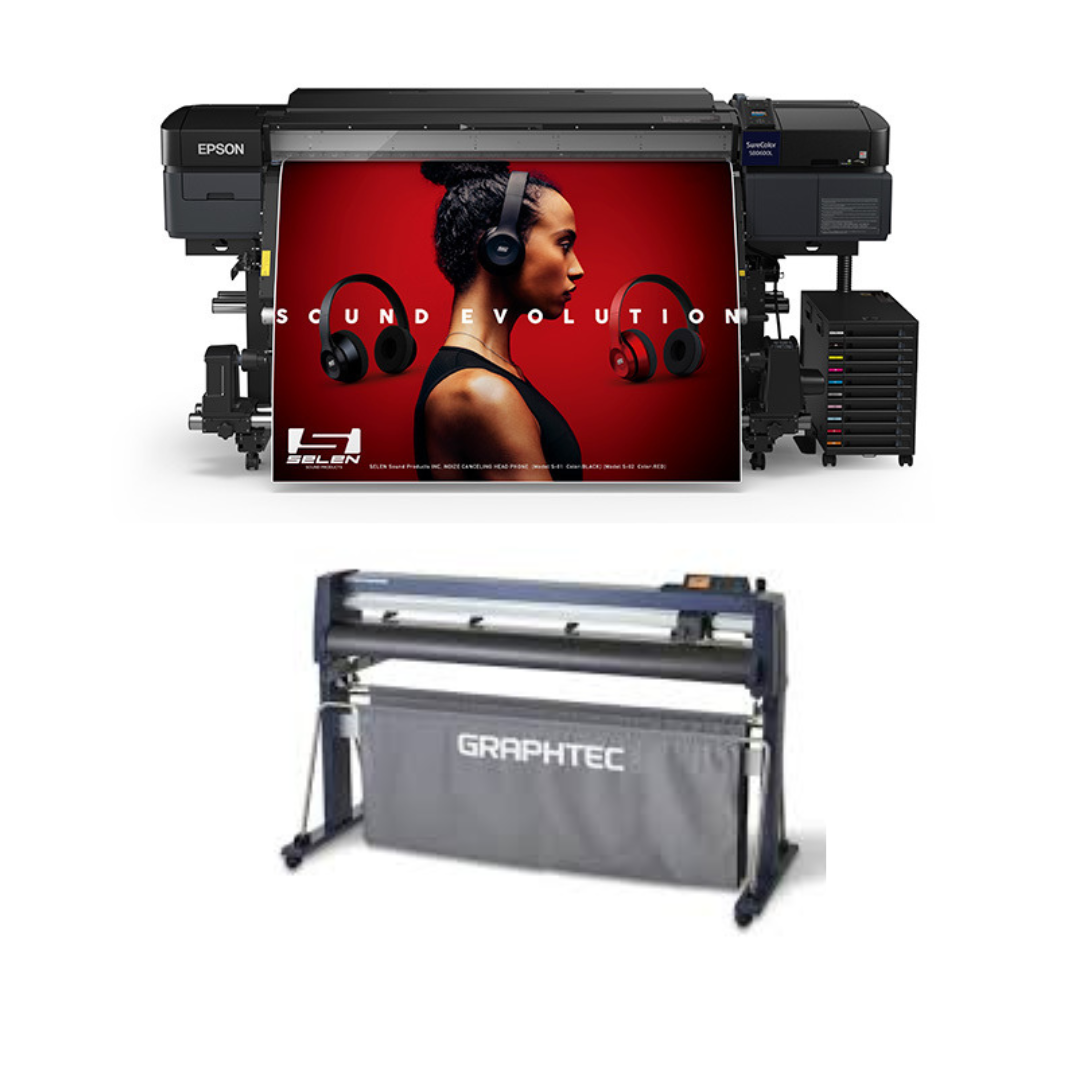 PAQUETE - Impresora solvente Epson SureColor S80600L de 64" - Reacondicionada (1 año de garantía) + Laminadora en frío de formato ancho totalmente automática de 63", con asistencia térmica