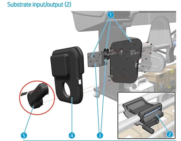 Cubiertas y soportes MIMO para HP Latex series 560 y 570 (M0E29-67042) - Reacondicionados