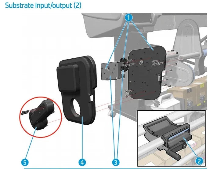 Elevador de rollos pesados ​​para las series HP Latex 560 y 570 (M0E29-67091) - Nuevo