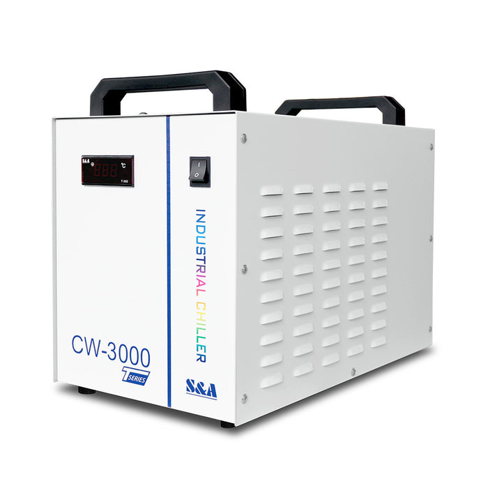 Enfriador de agua industrial por termólisis S&amp;A 3000TG para tubos de vidrio de CO2 de máquinas de grabado, CA 1P 220-240 V, 50 Hz