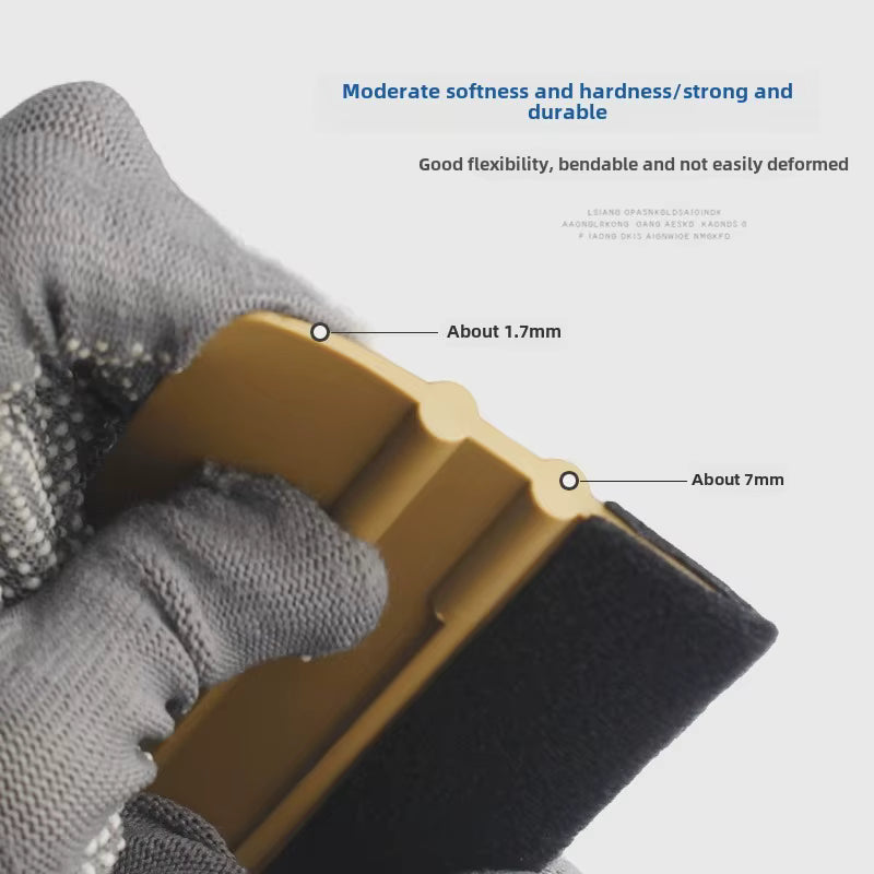 Gold/Gray Vinyl Wrap Squeegee Long Soft Squeegee (15.3cm x 7.5cm) - 1pcs
