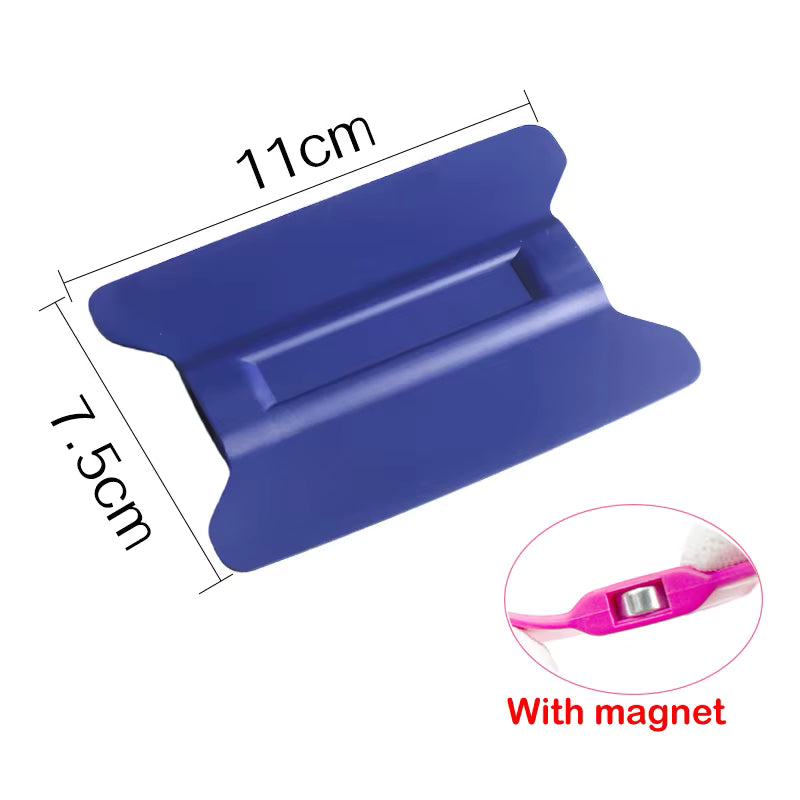 Vinyl Wrap Felt Squeegee Wing Magnets (11cm x 7.5cm) - 1pcs (Blue/Yellow)