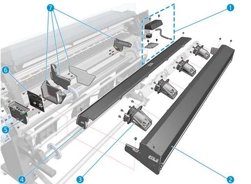 Deflector de calentador SERV para las series HP Latex 110, 310, 330, 360 y 370 (B4H70-67133)