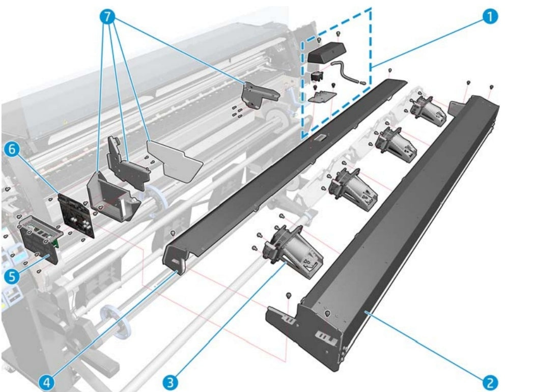 HP LATEX 360 - 330 IMPINGING RECIRCULATION COVER V2 64 SERV B4H70-67064 NEW www.wideimagesolutions.com Parts and Inks 248.99