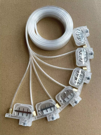 Tubo de tinta para impresora DTF A3 A4 de 150 cm / Impresora DTG de 6 líneas, conducto de tinta, amortiguador de saco de tinta con tuercas para las series L805, L801, L1800 y R1390