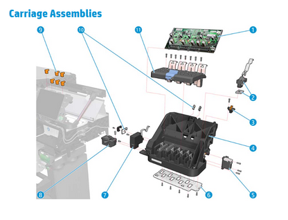 Conjunto de sensor de línea para HP Latex 310, 315, 360, 365, 330, 335, 370, 560 (B4H70-67025) - Nuevo