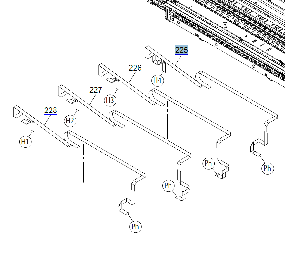 Cable de cabezal EPSON SureColor F500/F501/T2100 T3100/T3100N/T3100X/ARNÉS - CN502 CN503 CN504 CN505 - 2183762 + 2183764 + 2183765 + 2183766