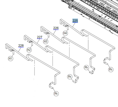 Cable de cabezal EPSON SureColor F500/F501/T2100 T3100/T3100N/T3100X/ARNÉS - CN502 CN503 CN504 CN505 - 2183762 + 2183764 + 2183765 + 2183766