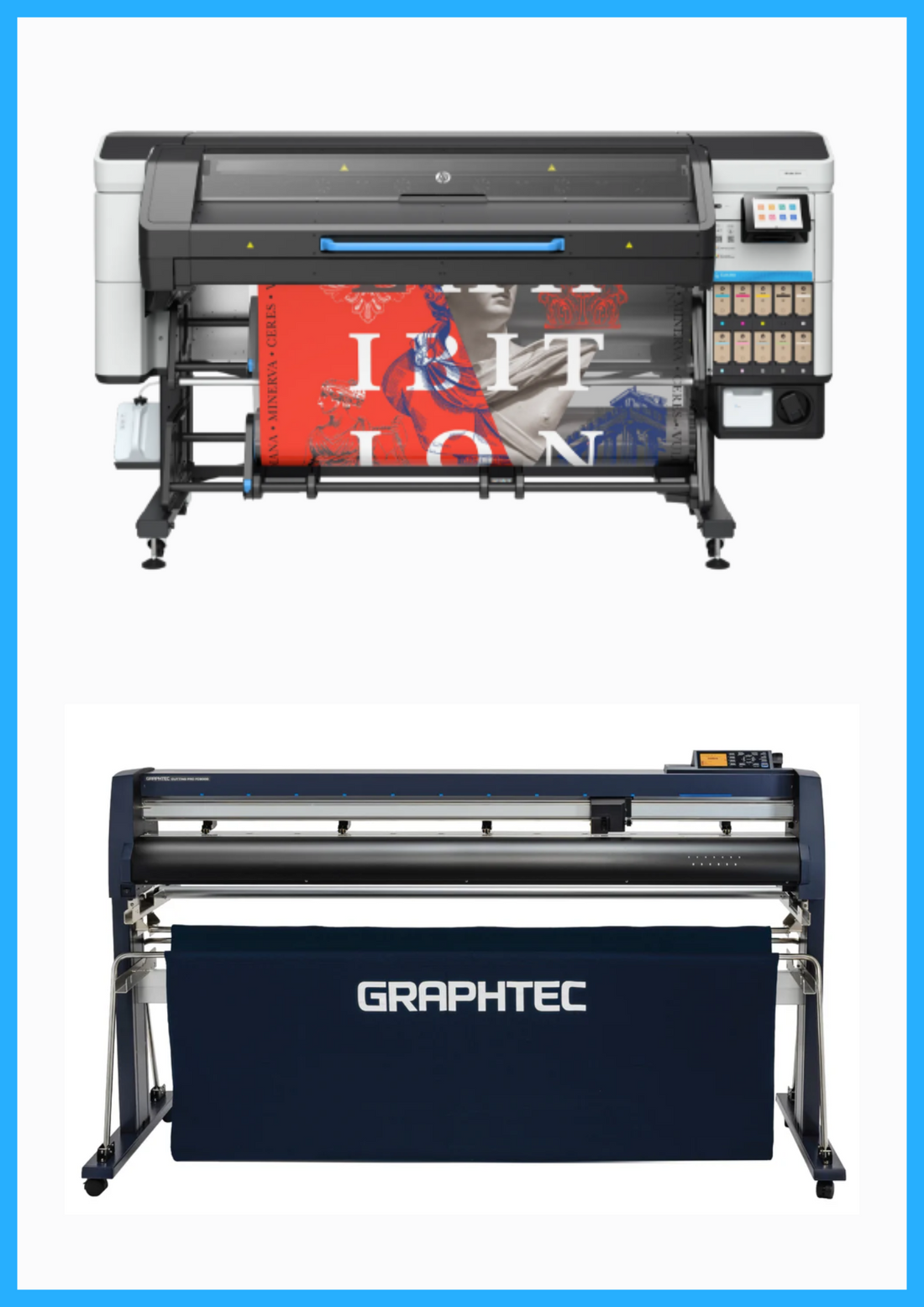 PAQUETE - Impresora HP Latex 730W de 64&quot; de formato ancho - Nueva + Cortadora Graphtec FC9000-160 de 64&quot; de formato ancho - Nueva