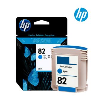 Cartucho de tinta cian HP 82 OEM para Designjet 500 y 800 (parcialmente usado, C4911A)