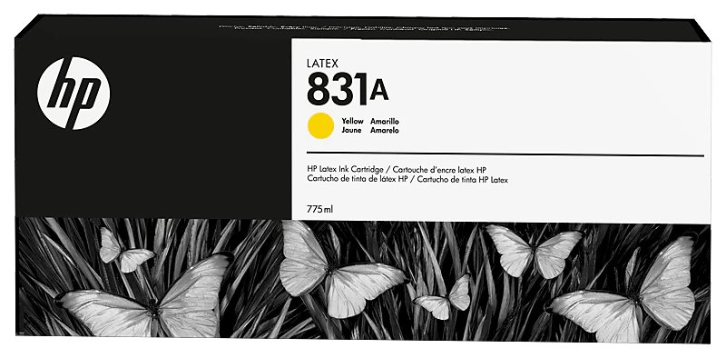 Cartucho de tinta amarilla HP 831A de 775 ml para HP Latex 310, 315, 330, 335, 360, 365, 560 - CZ685A