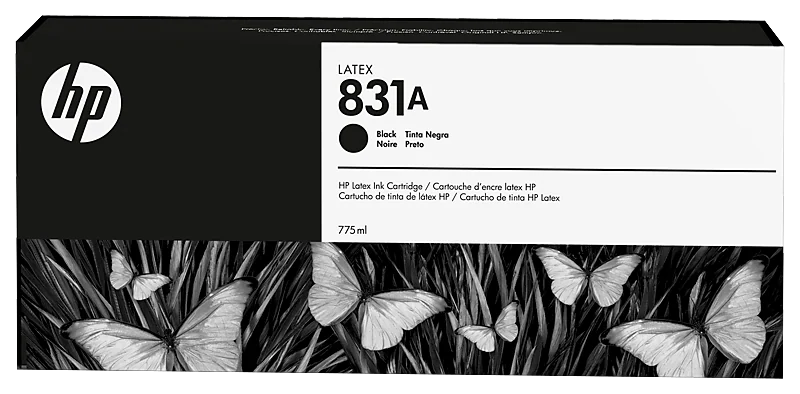 Cartucho de tinta negra HP 831A de 775 ml para HP Latex 310, 315, 330, 335, 360, 365, 560 - CZ682A