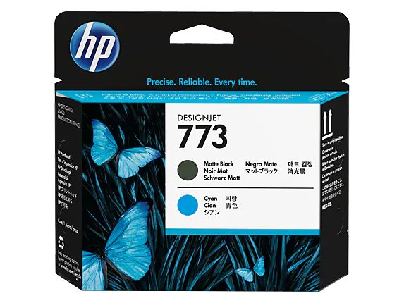 Cabezal de impresión DesignJet HP 773 negro mate/cian para HP DesignJet Z6600 - C1Q20A