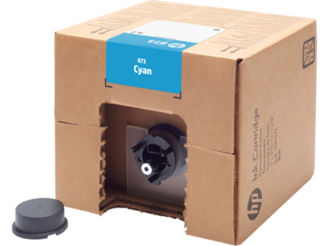 Cartucho de tinta cian Latex HP 873Y de 3 litros para impresora Latex 800 (4UV39A)