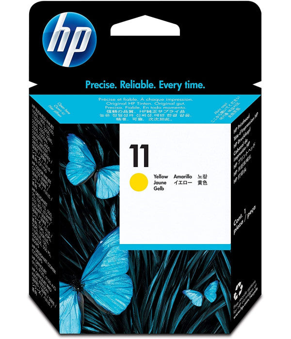 HP 11 Yellow Original Printhead for HP 1000, 1100, 1200, 2200, 2230, 2250, 2280, 2300, 2600, 2800, HP Color Inkjet cp1700, HP Designjet 70, 100, 110, 111, 500, 510, 800, 815, 820, Copier cc800ps, HP Officejet 9110, 9120, 9130, Pro K850 - C4813A