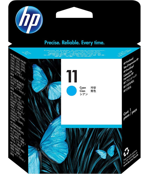 Cabezal de impresión original HP 11 cian para HP 1000, 1100, 1200, 2200, 2230, 2250, 2280, 2300, 2600, 2800, HP Color Inkjet cp1700, HP Designjet 70, 100, 110, 111, 500, 510, 800, 815, 820, HP Officejet 9110, 9120, 9130, Pro K850 - C4811A