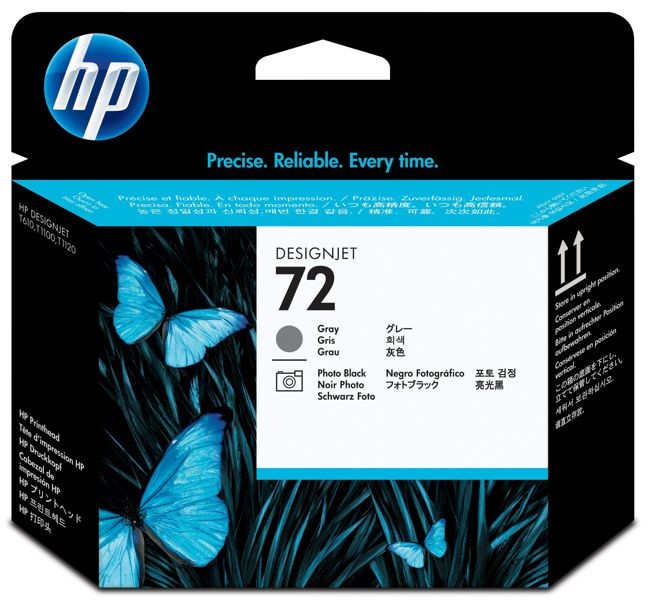 Cabezal de impresión DesignJet HP 72 gris y negro fotográfico para HP DesignJet T770, T790, T795 - C9380A