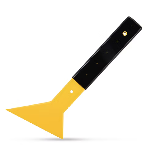 Big Foot Squeegee Window Tint Squeegee Vinyl Wrap Tool Long Reach Rubber Handle Yellow Triangle (31 x 15cm)