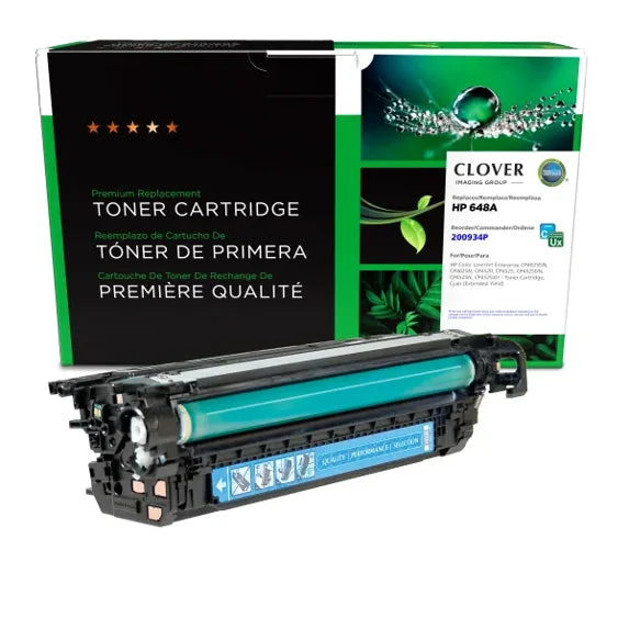 Clover Remanufactured Extended Yield Cyan Toner Cartridge for HP CE261A