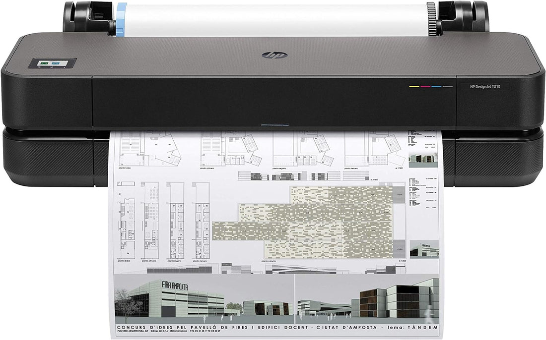 HP DesignJet T210 - Impresora inalámbrica compacta de gran formato de 24&quot; (8AG32A) 