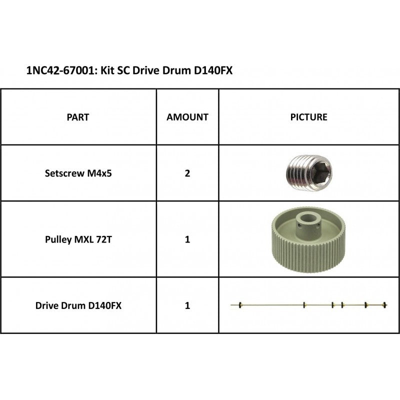 Kit Summa SC Drive Drum 54 Basic para la serie SummaCut D140FX (1NC42-67001)